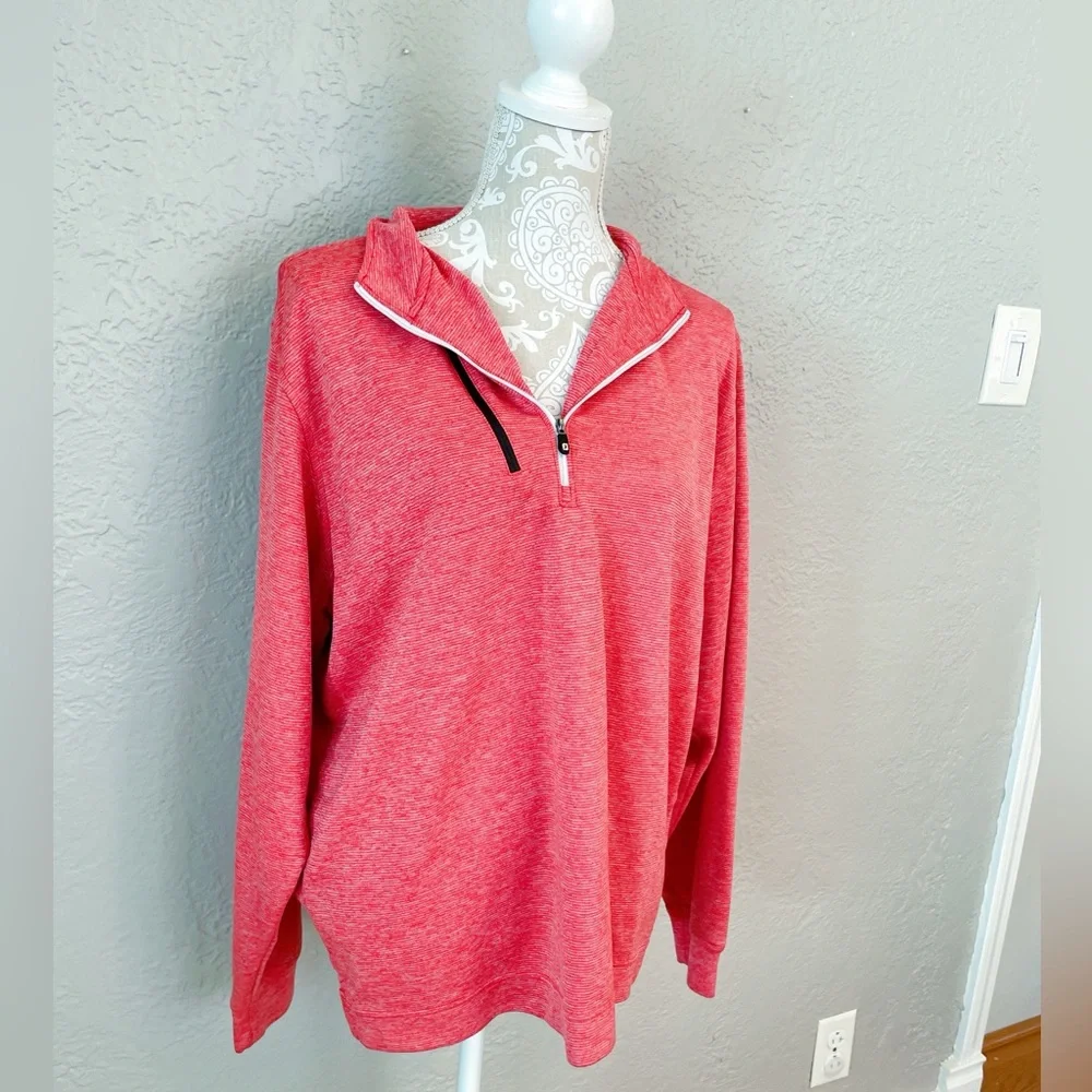 FootJoy red mens Quarter-Zip Performance Pullover – Women’s XL - Picture 2 of 9